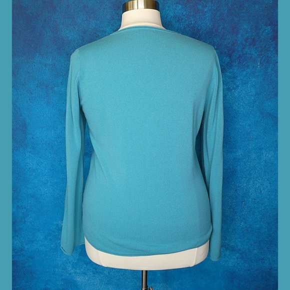White Stag Teal V Neck Sweater XXL - Picture 5 of 8